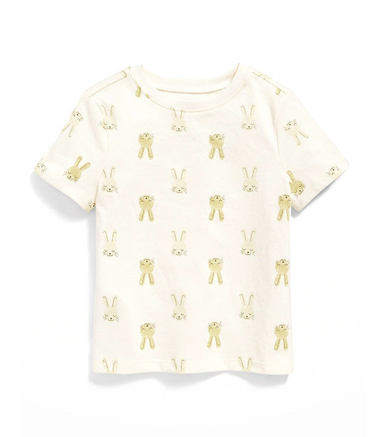 Unisex Crew-Neck Printed T-Shirt for Toddler - Bunny