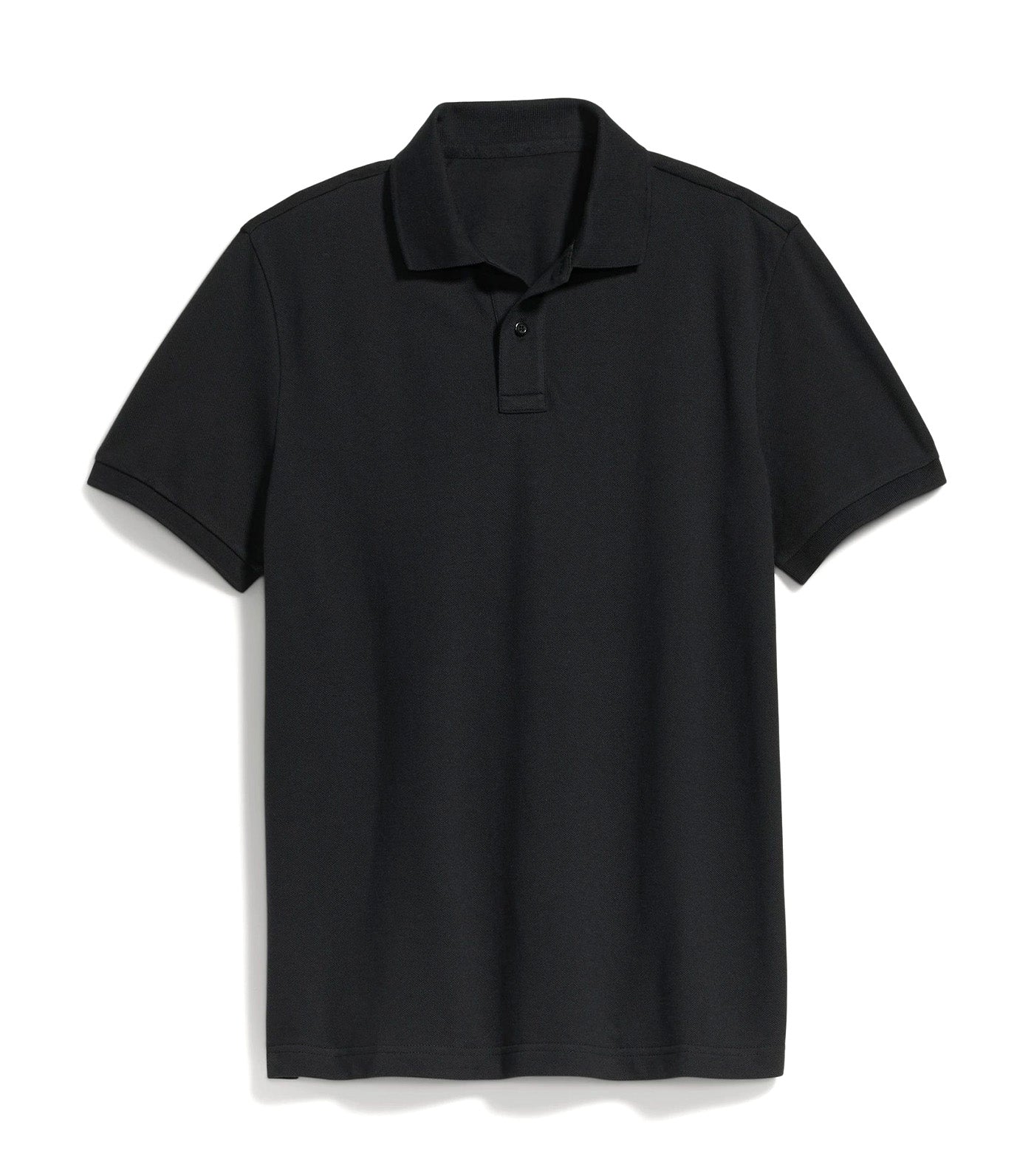 Short-Sleeve Pique Polo for Men Black Jack