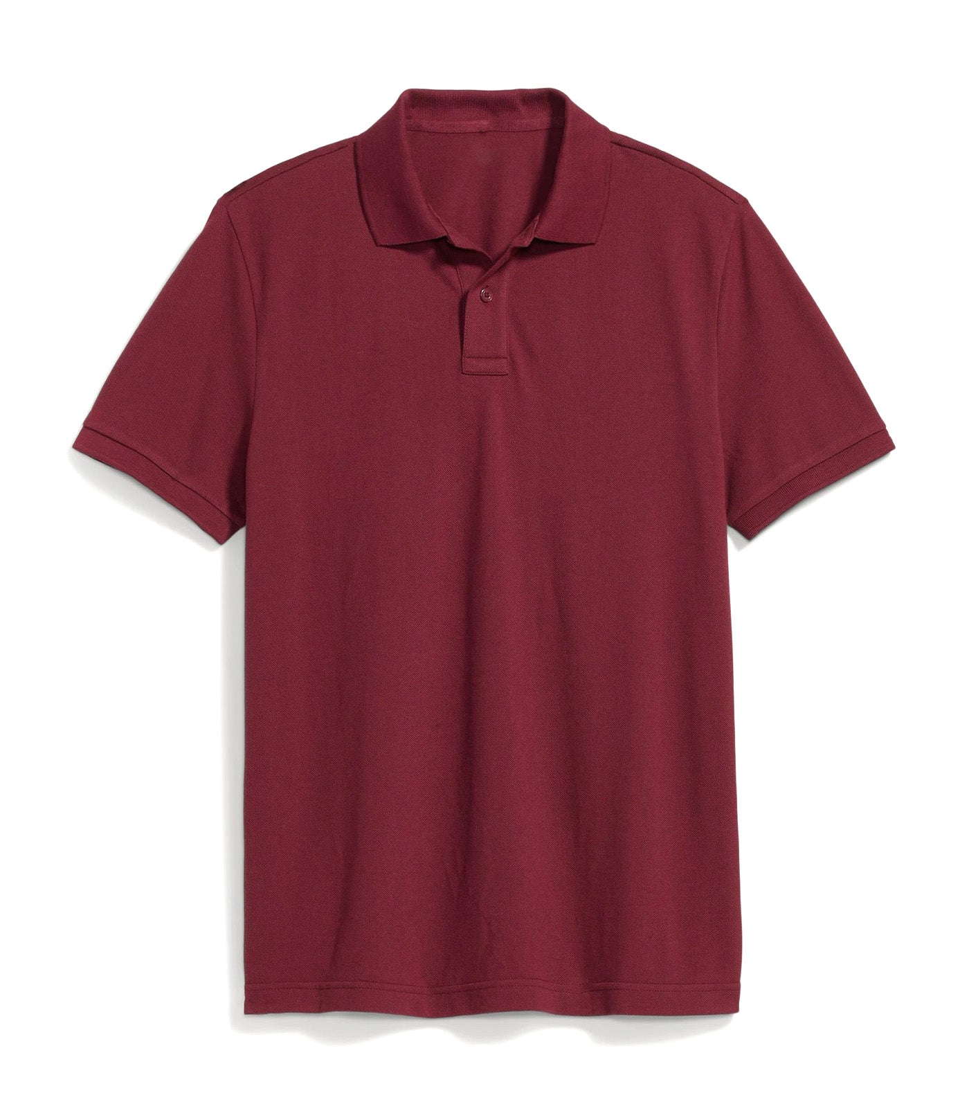 Short-Sleeve Pique Polo for Men Wine Stain