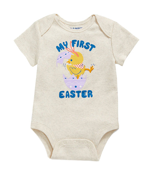 Unisex "My First Easter" Graphic Bodysuit for Baby - Oatmeal Heather