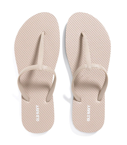 T Strap Flip Flops for Women Taupe