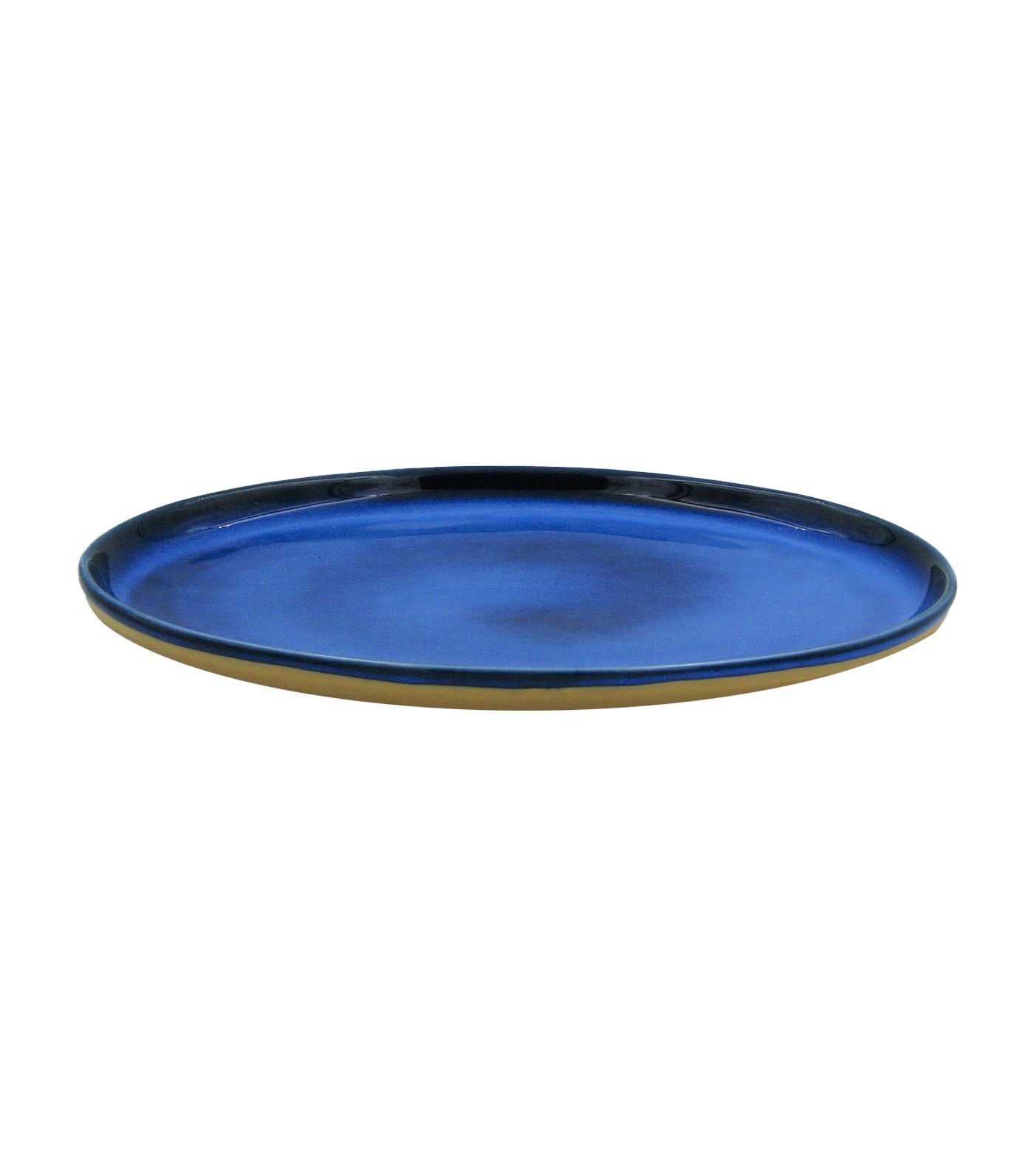 multiple choice artisan blue 11.8" reactive glazed porcelain oval platter