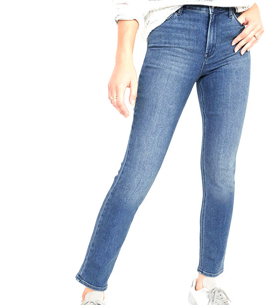 Old Navy Women's 10 High-Waisted Wow Wide-Leg Jeans Campeche Blue