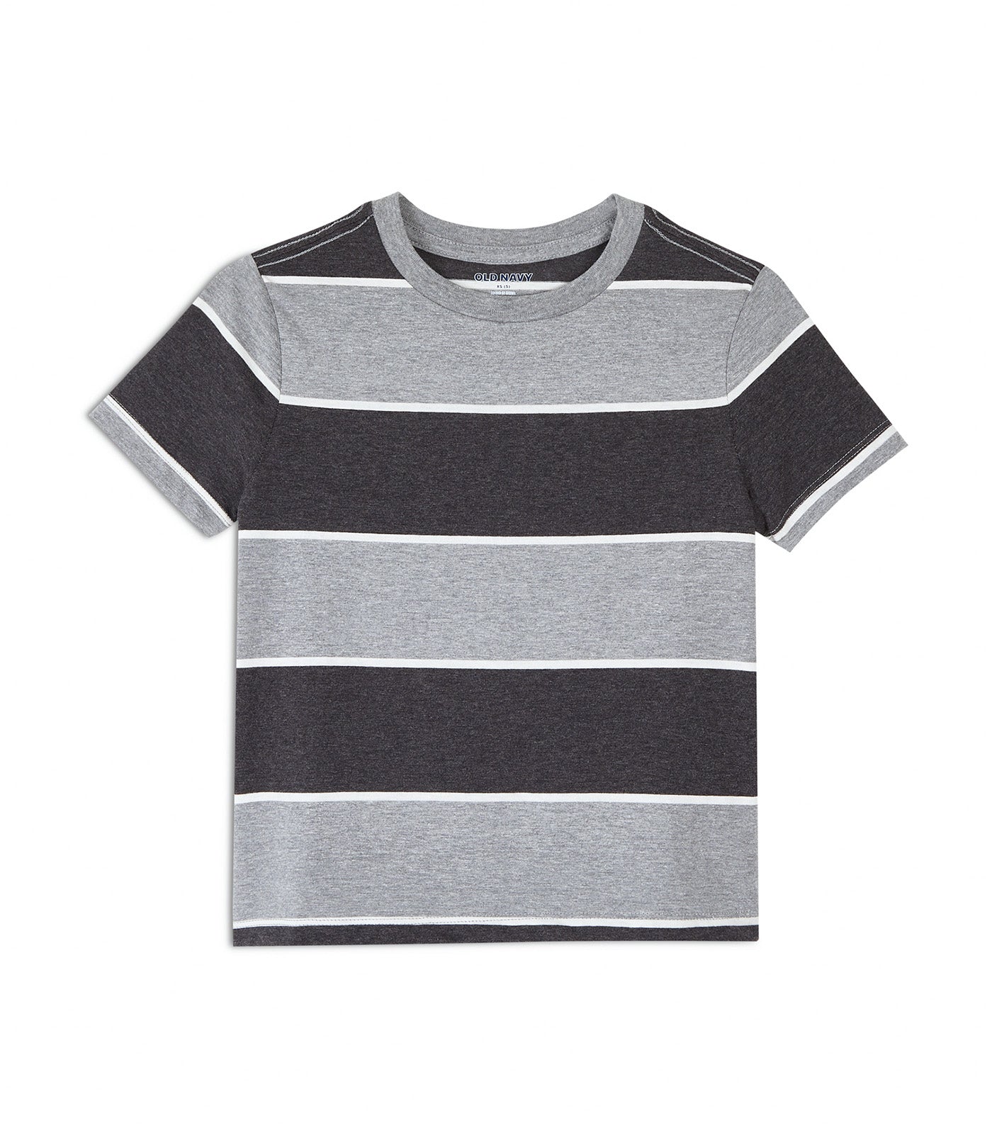 Softest Short-Sleeve Striped T-Shirt for Boys - Grey Stripe