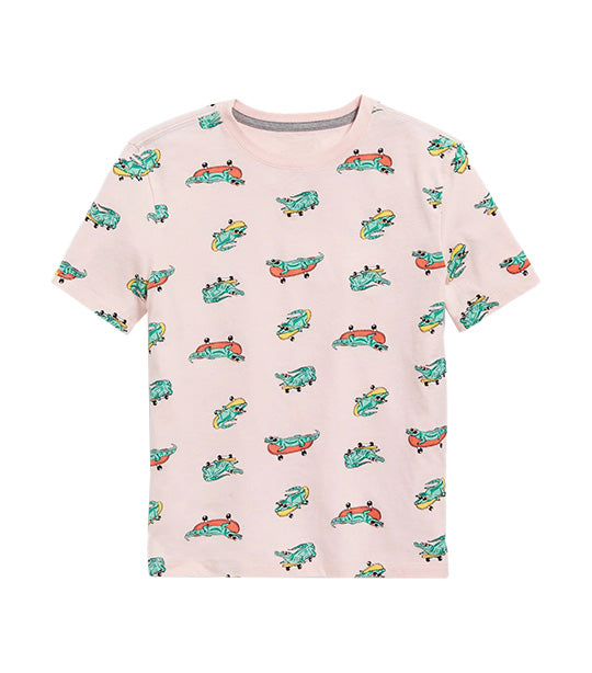 Softest Printed Crew-Neck T-Shirt for Boys - Later Alligator