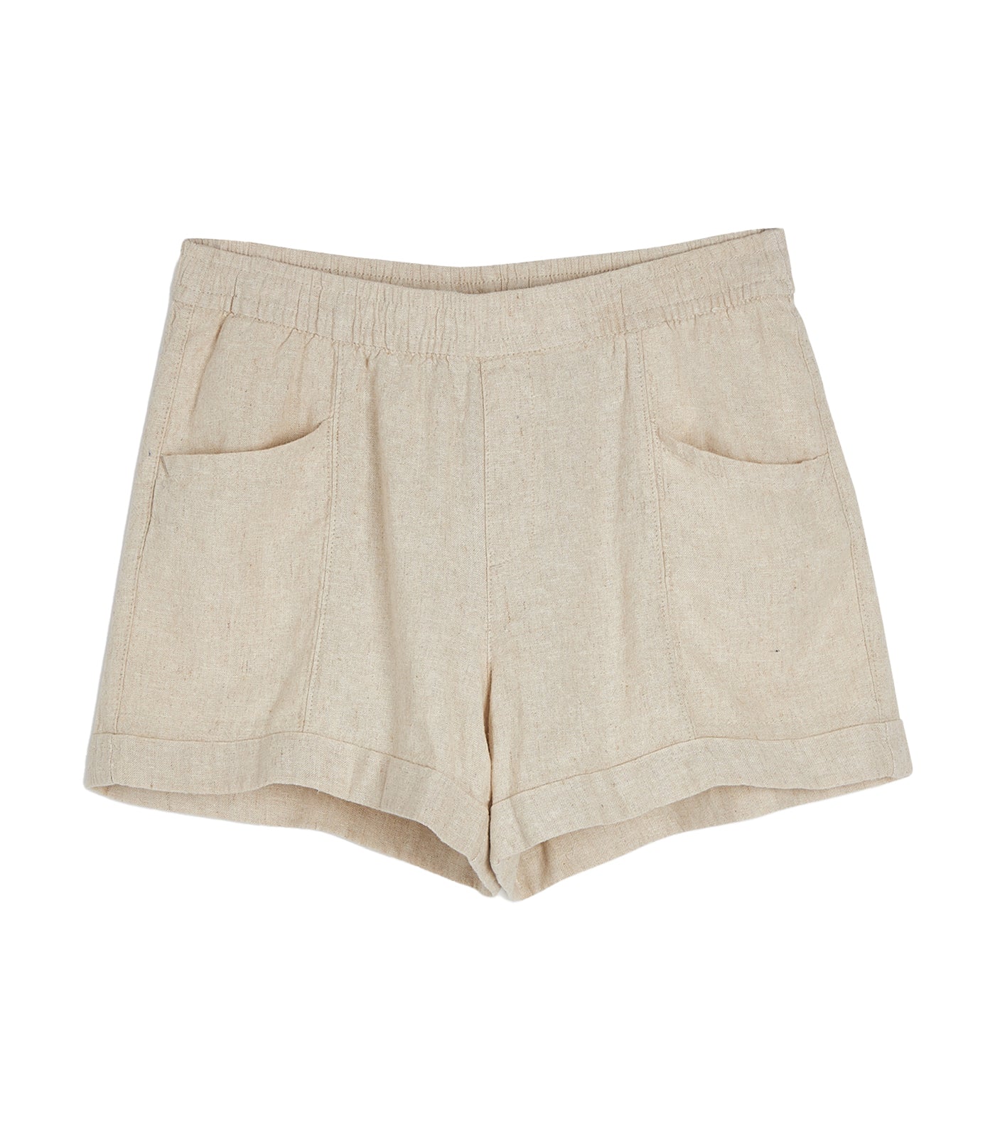 High-Waisted Linen-Blend Shorts For Women - 3.5-Inch Inseam Flax
