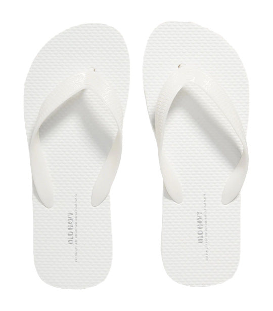Plant-Based Flip-Flop Sandals for Girls - Bright White