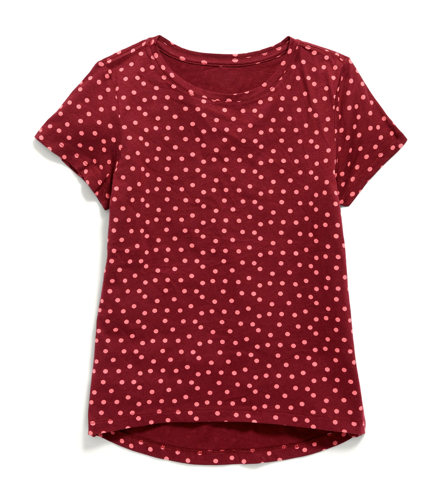 Softest Printed T-Shirt for Girls - Wine Stain