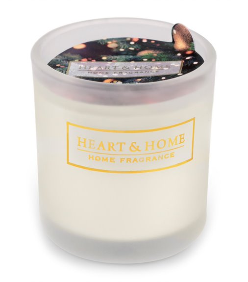 Heart & Home Christmas Tree Glass Votive Soy Candle