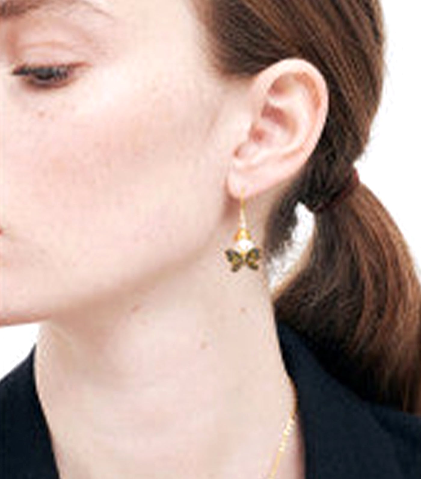 Papillonet-Perle Asymmetrical Earrings