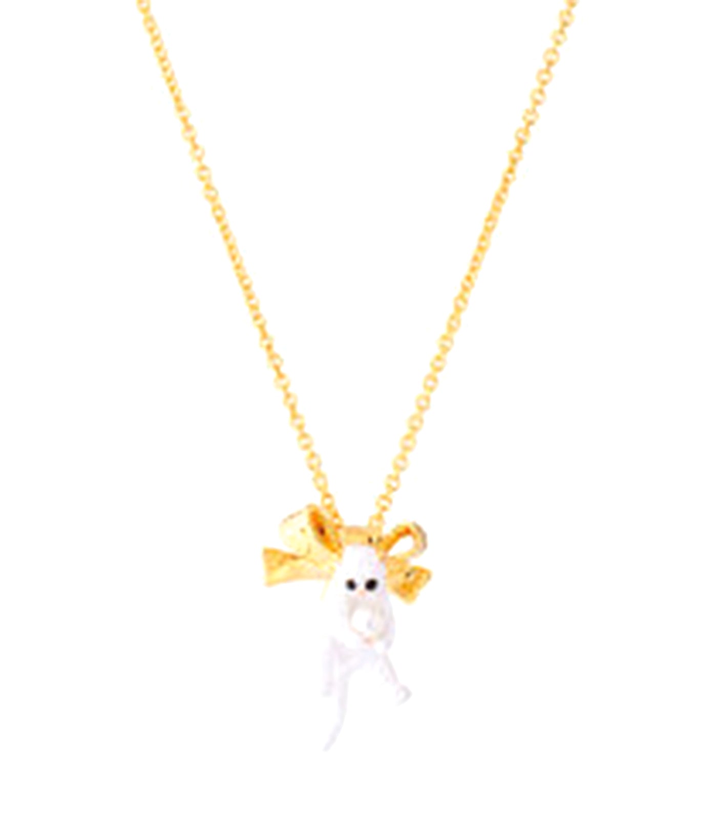 Kitty and Bow Pendant Necklace