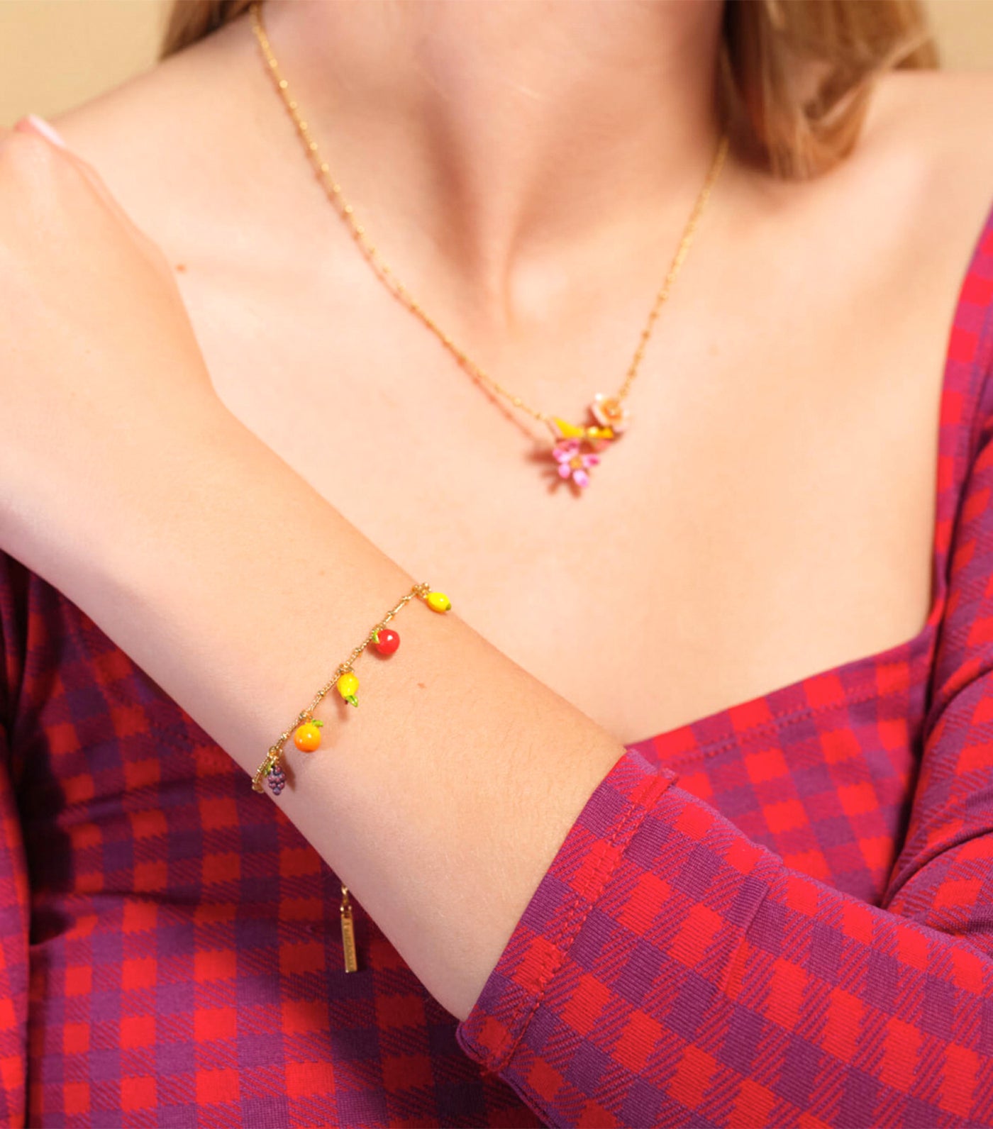 Grapes and Fruit Fine Bracelet