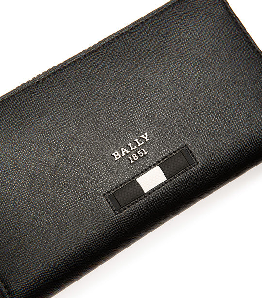 Balen Recycled Leather Travel Wallet Black