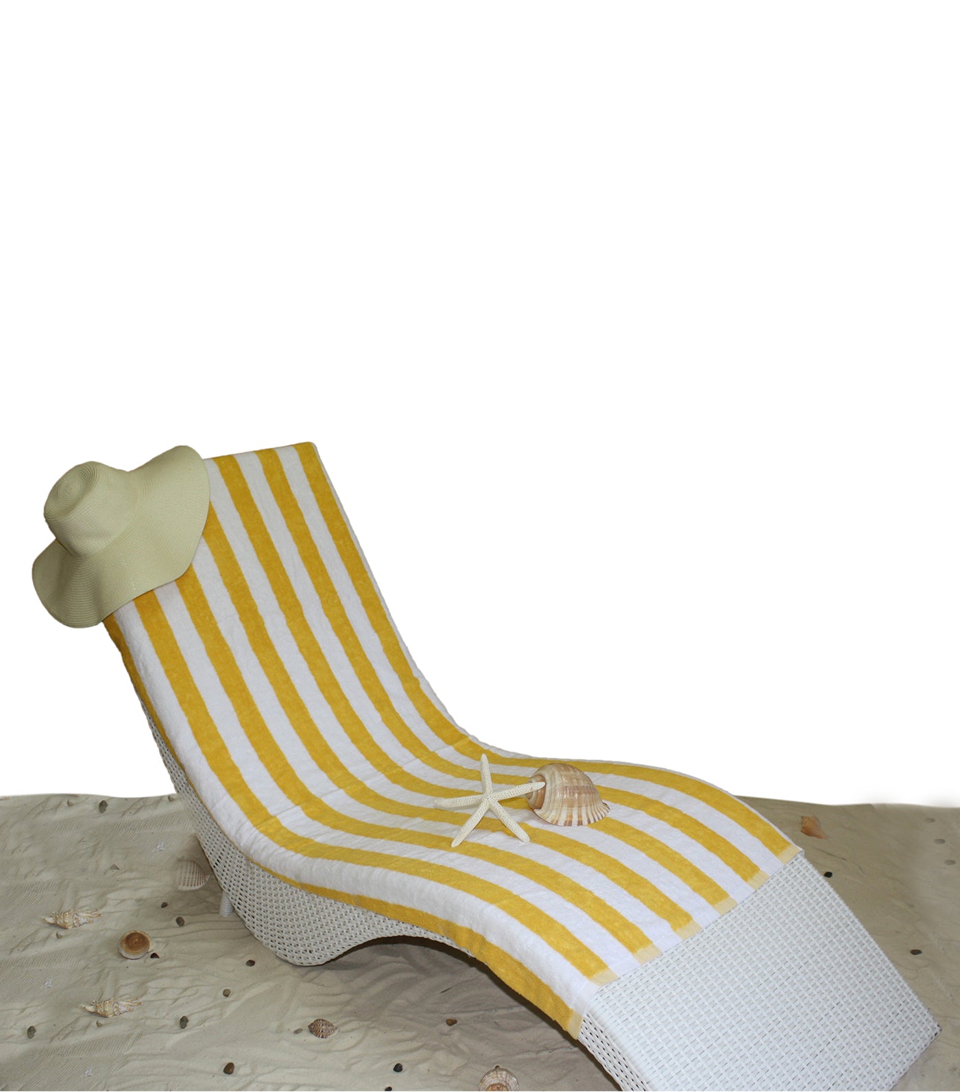 Pool Towel - Yellow Stripes