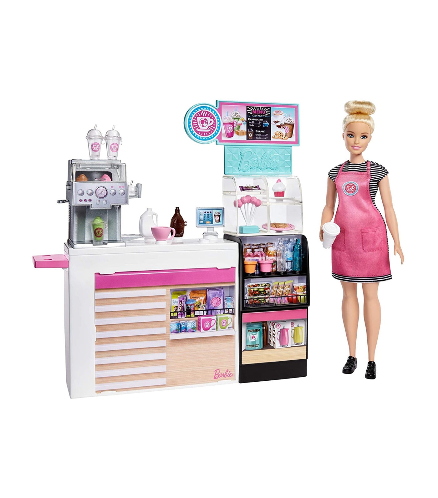 barbie® cook and bake coffee shop playset