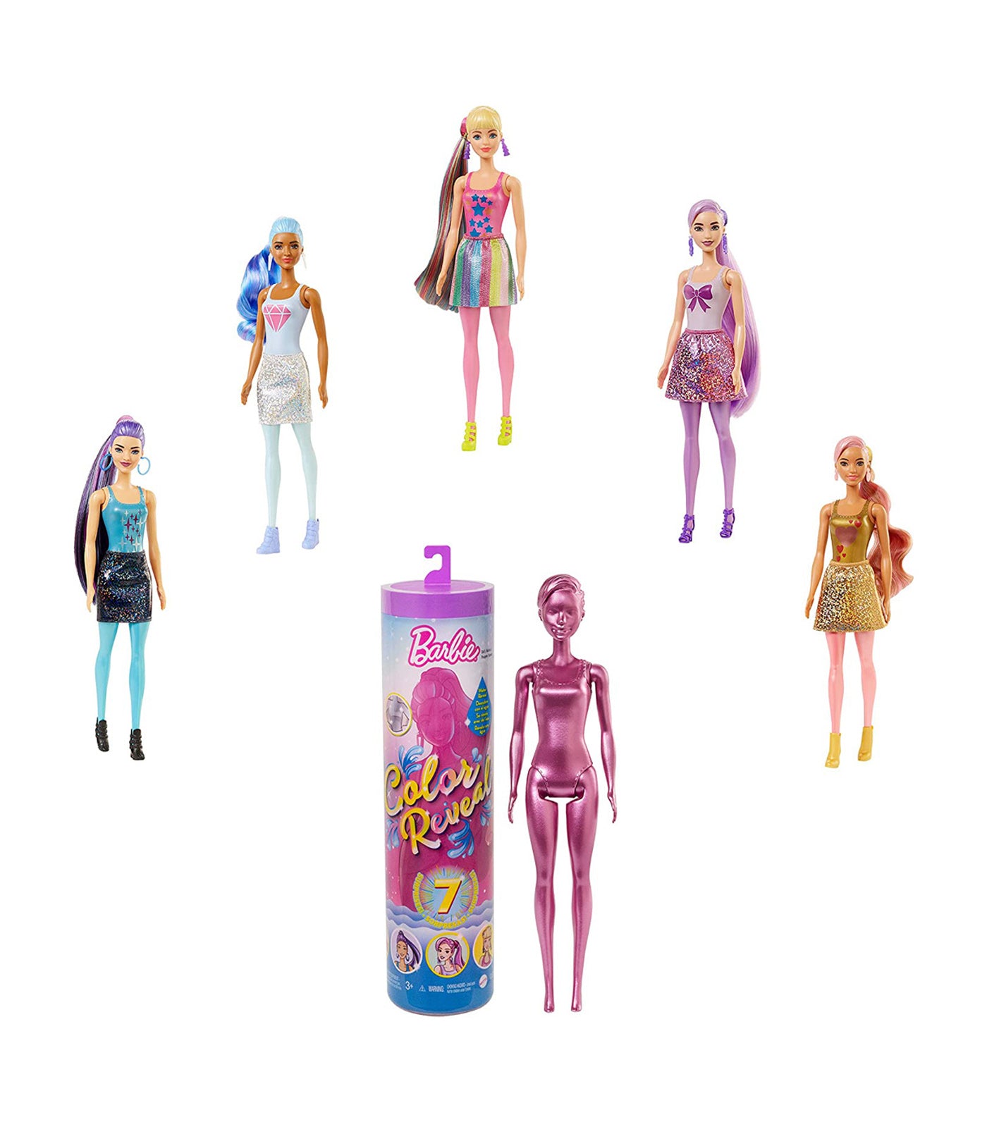 Color reveal barbie's sale