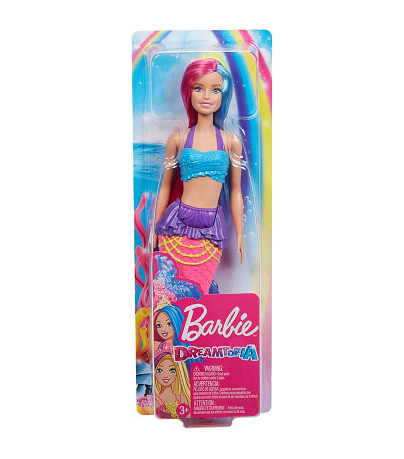 Barbie with pink cheap and blue hair