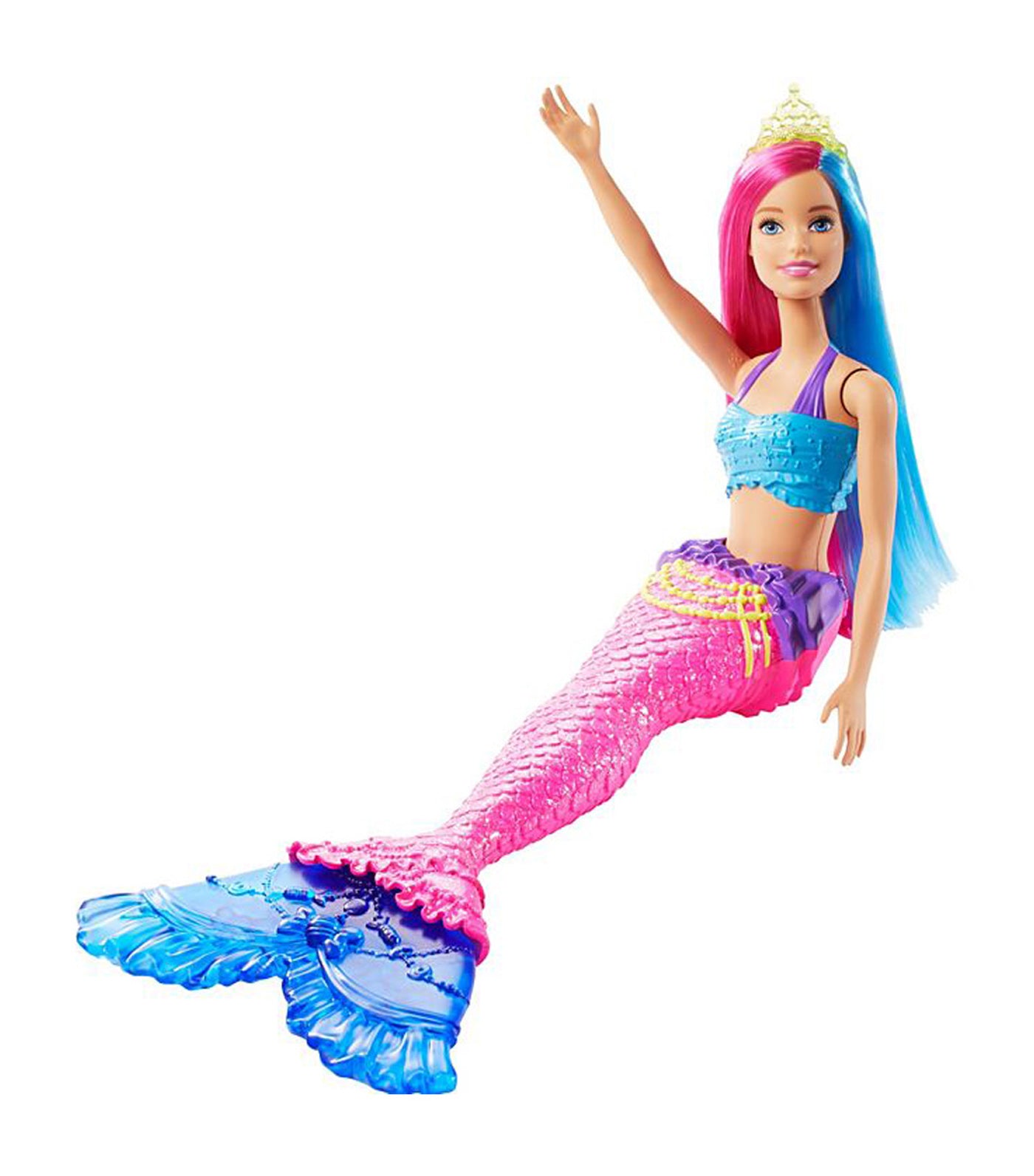 barbie® dreamtopia mermaid doll pink and blue hair