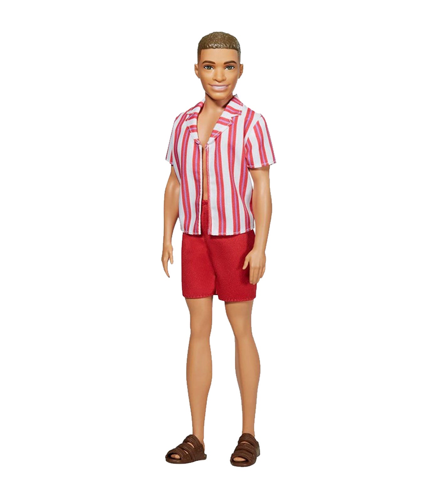 ken™ 60th anniversary doll in throwback beach look with swimsuit and sandals