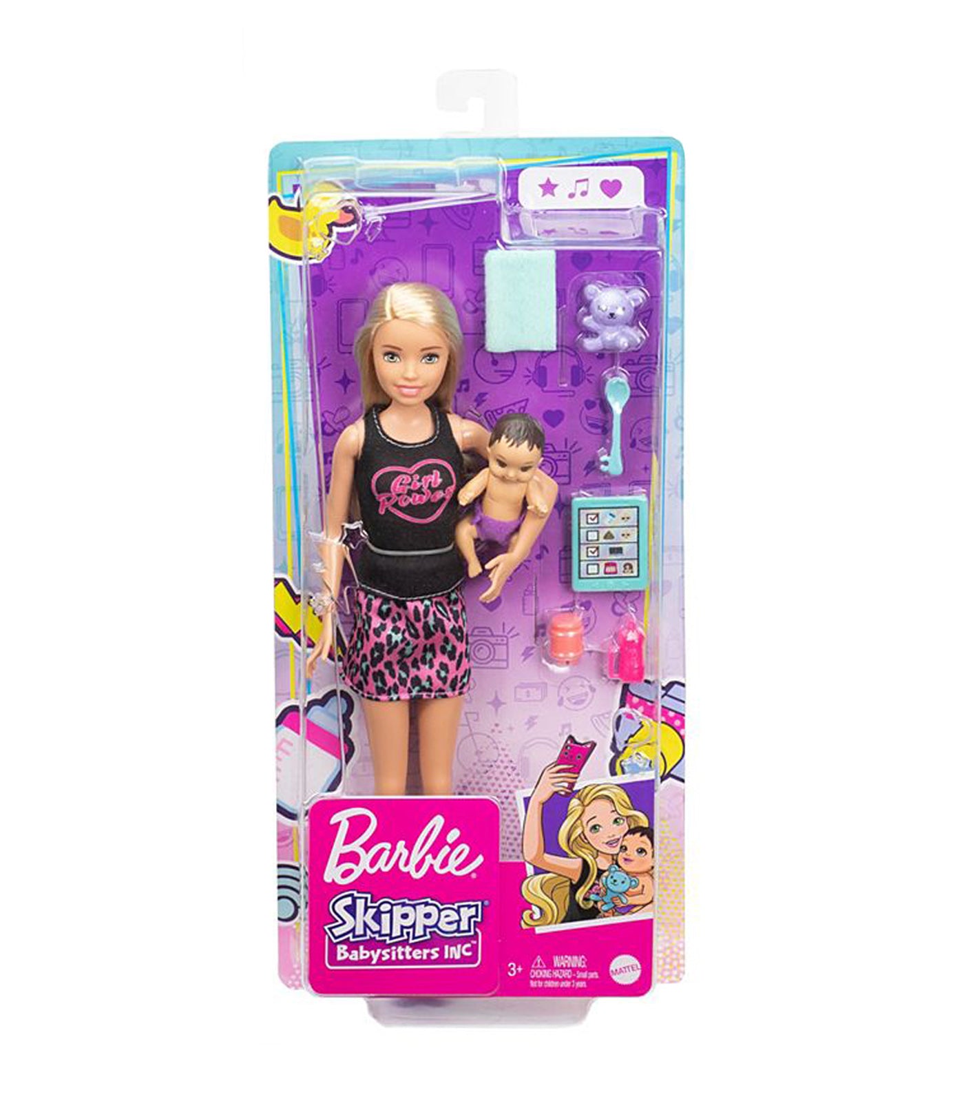 barbie® skipper™ babysitters inc.™ doll and accessories set with blonde doll
