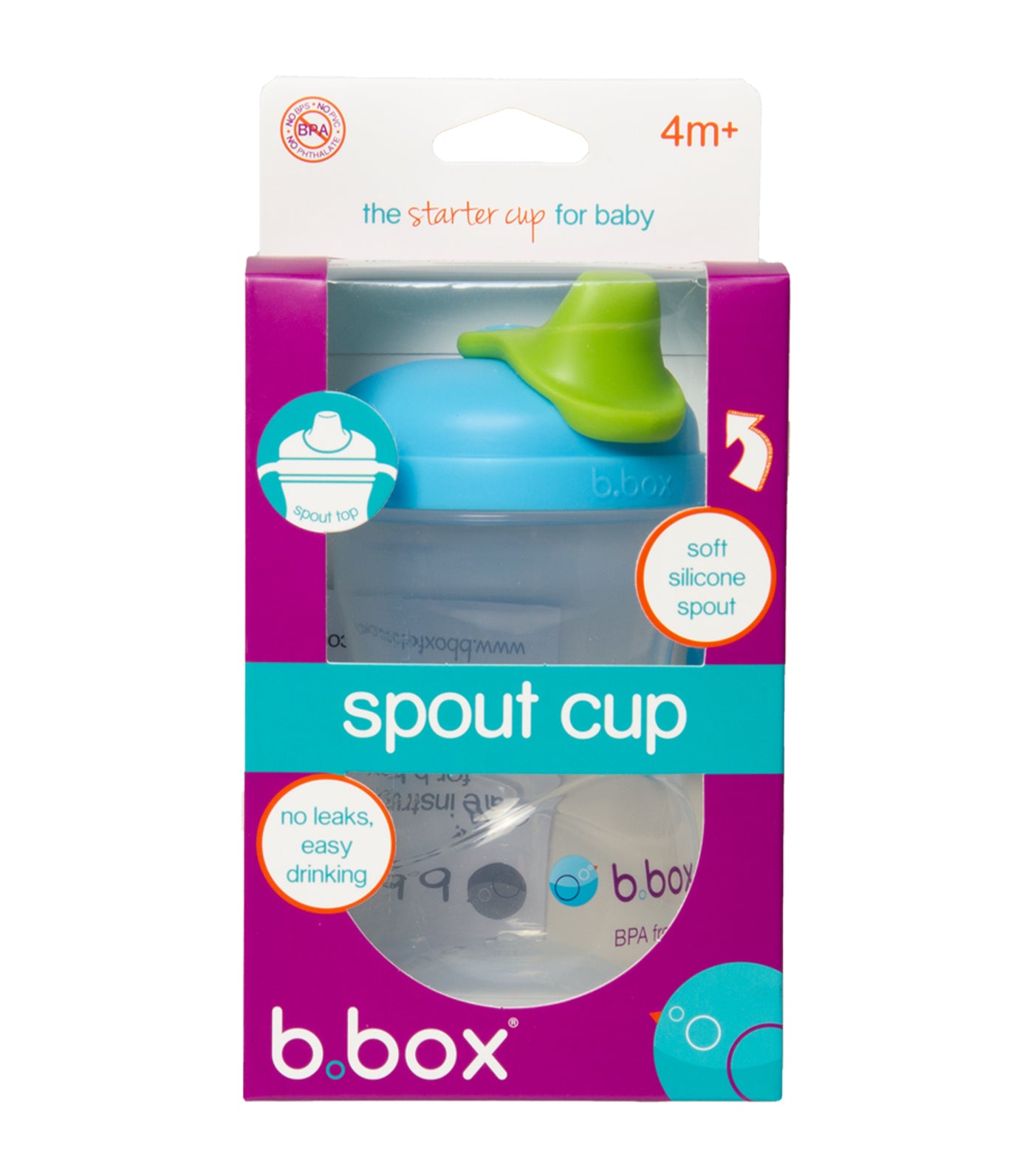 b. box spout cup blueberry