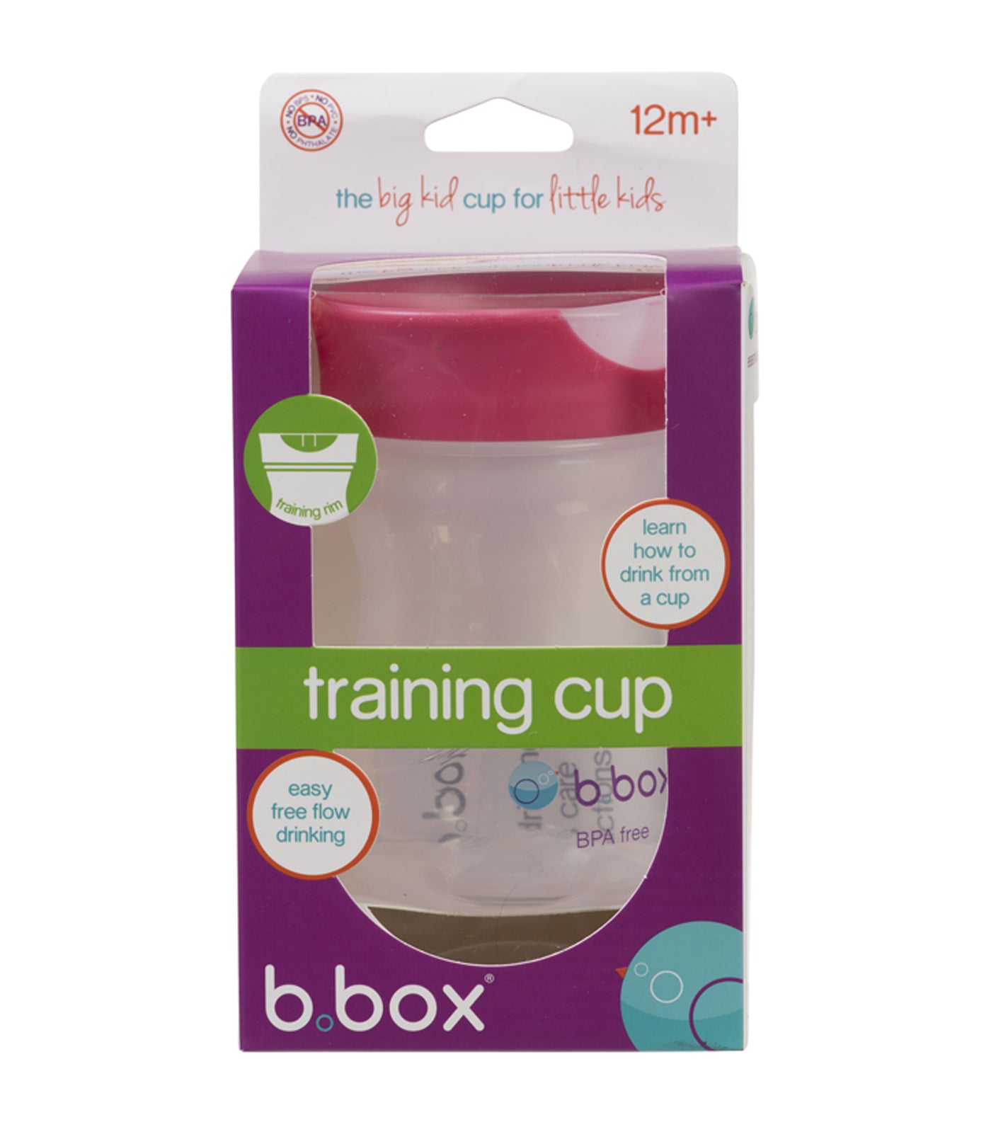 b. box training cup rasberry