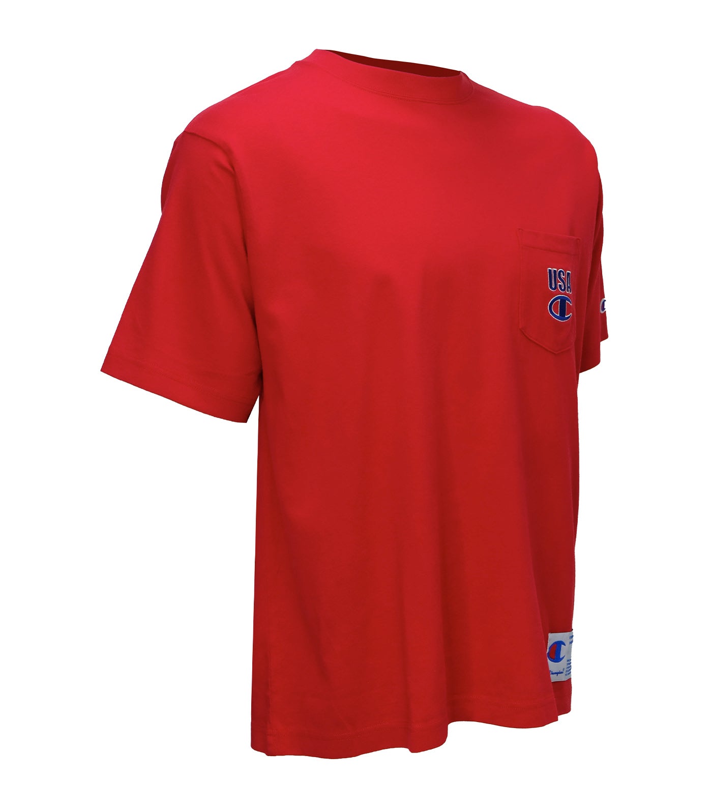 Japan Line Short Sleeve Pocket T-Shirt Red