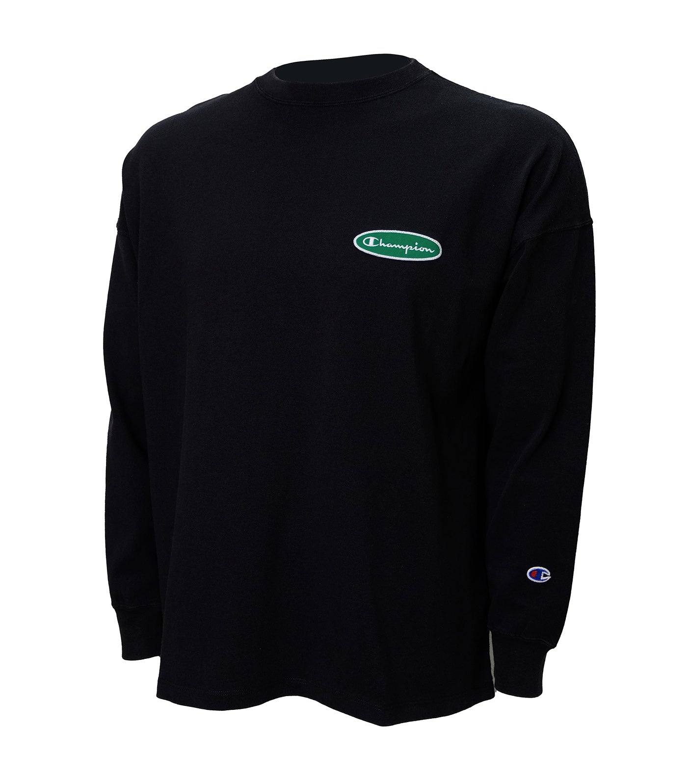 Champion Japan Line Long Sleeved T Shirt Patch Black Rustan s