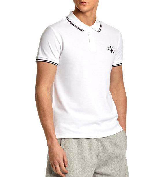 Men's Core Tipped Slim Polo Shirt White