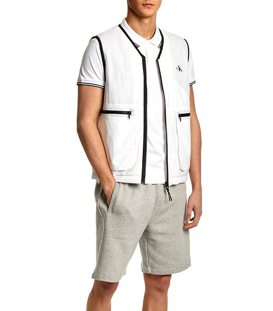 Men's Core Tipped Slim Polo Shirt White