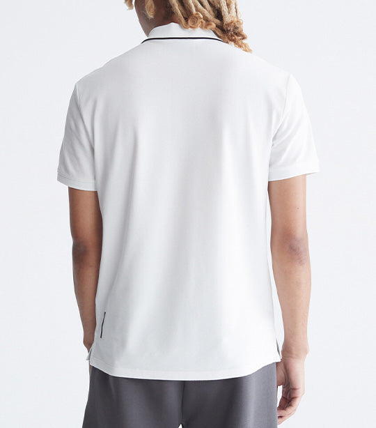 Calvin Klein Move 365 Zip Polo Shirt White