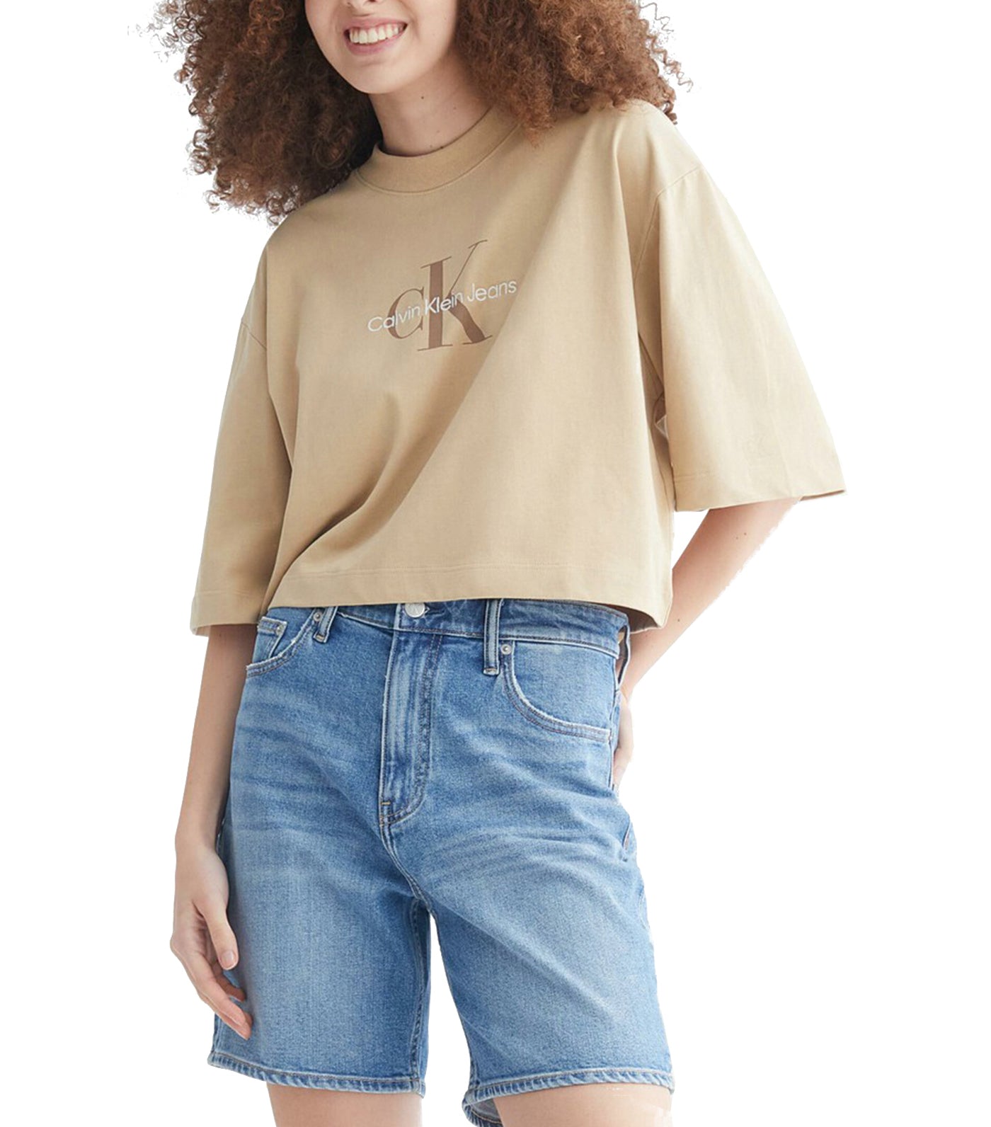 Women's Amplified Heroes Boxy Cropped Tee Brown