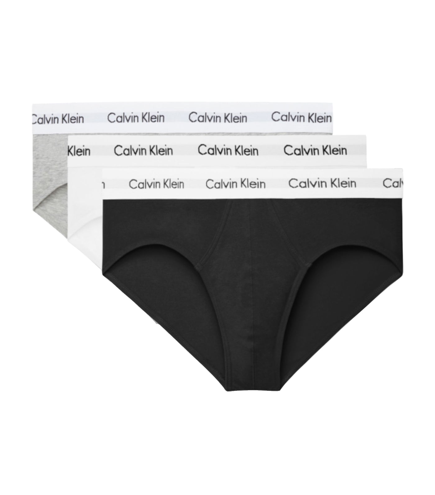 Calvin Klein Cotton Stretch Wicking Hip Brief 3-Pack White/Black