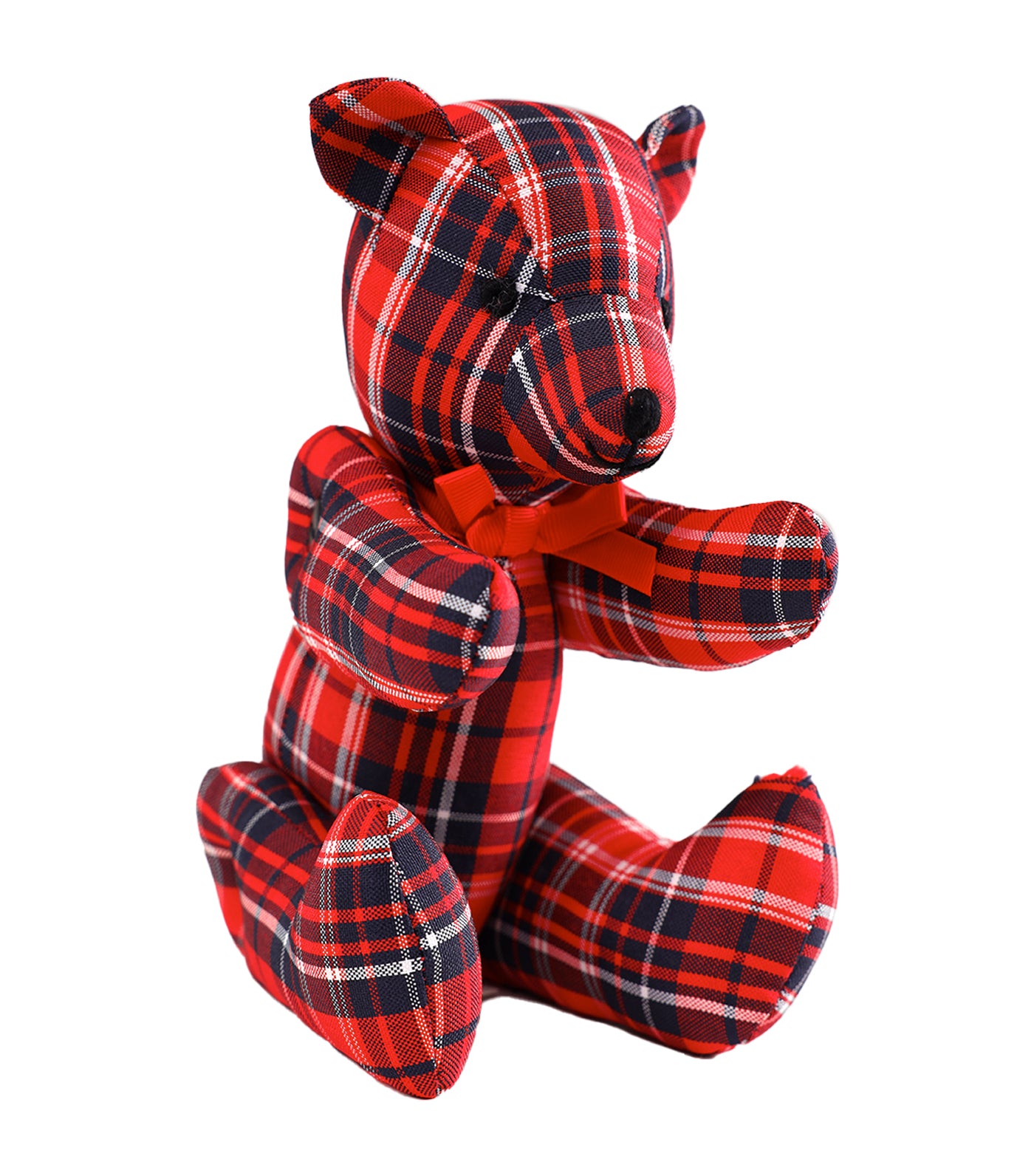 Rustan's The Christmas Shop Plaid Jointed Bear