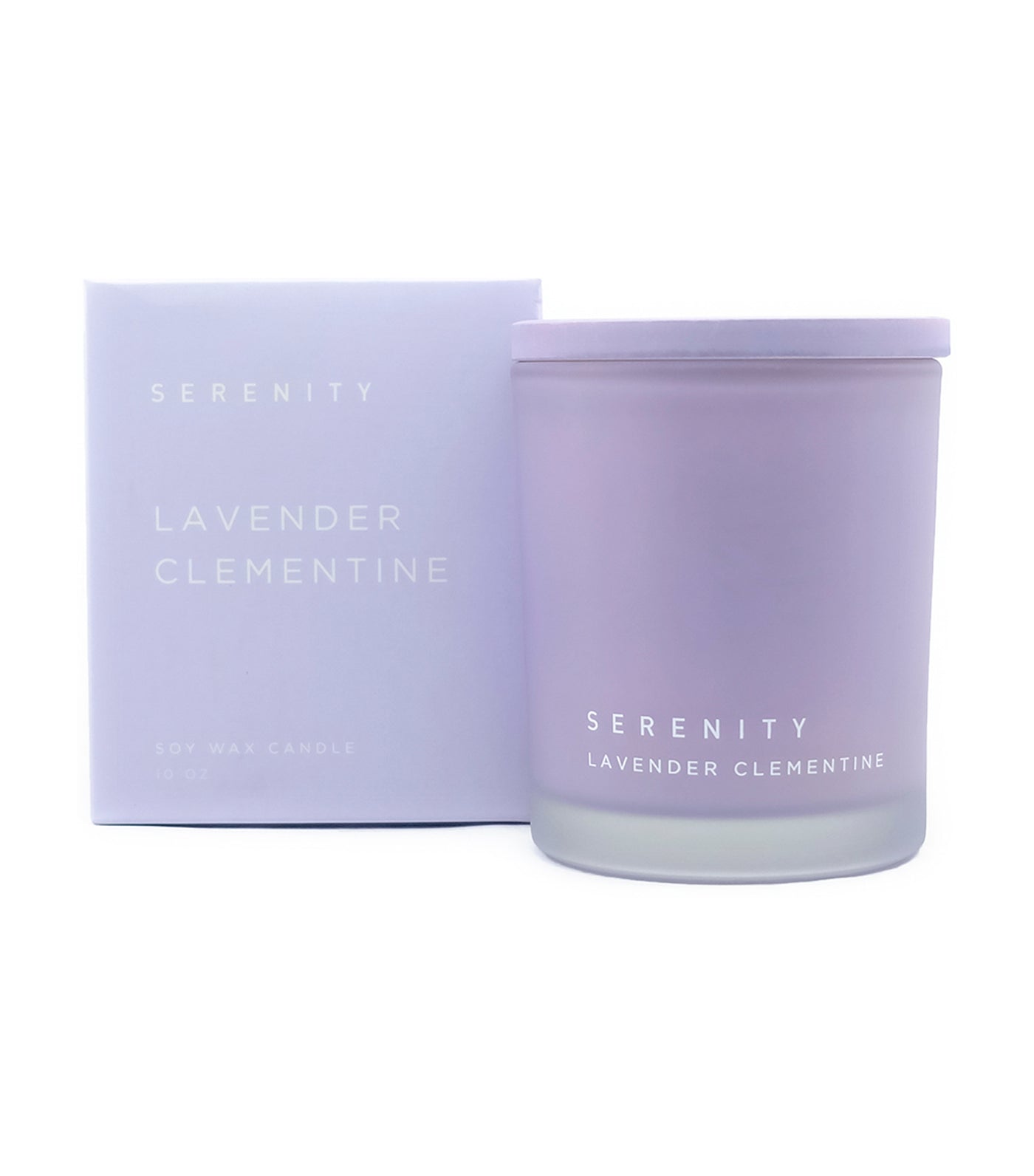 serenity lavender clementine soy wax candle