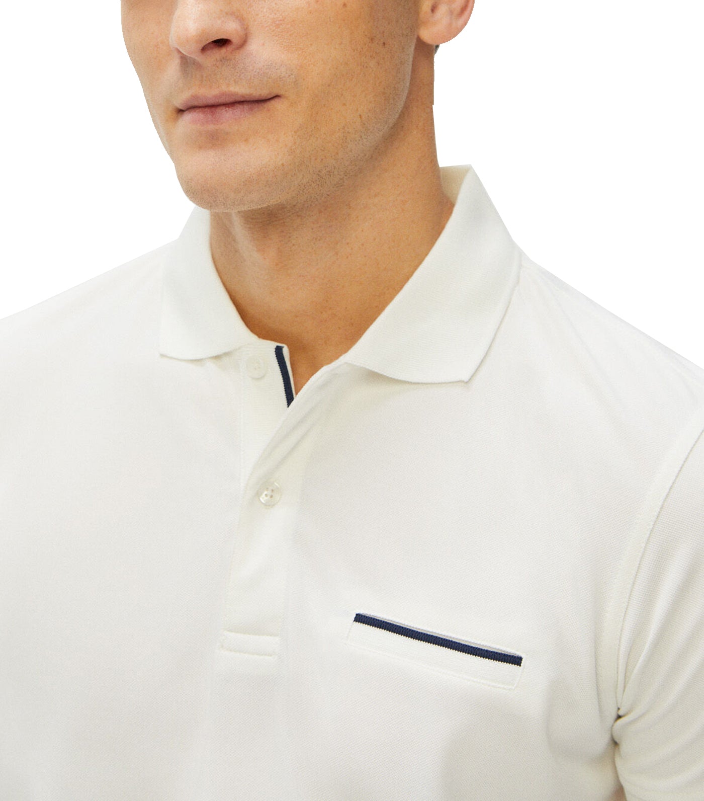 Short-Sleeved Polo Shirt White