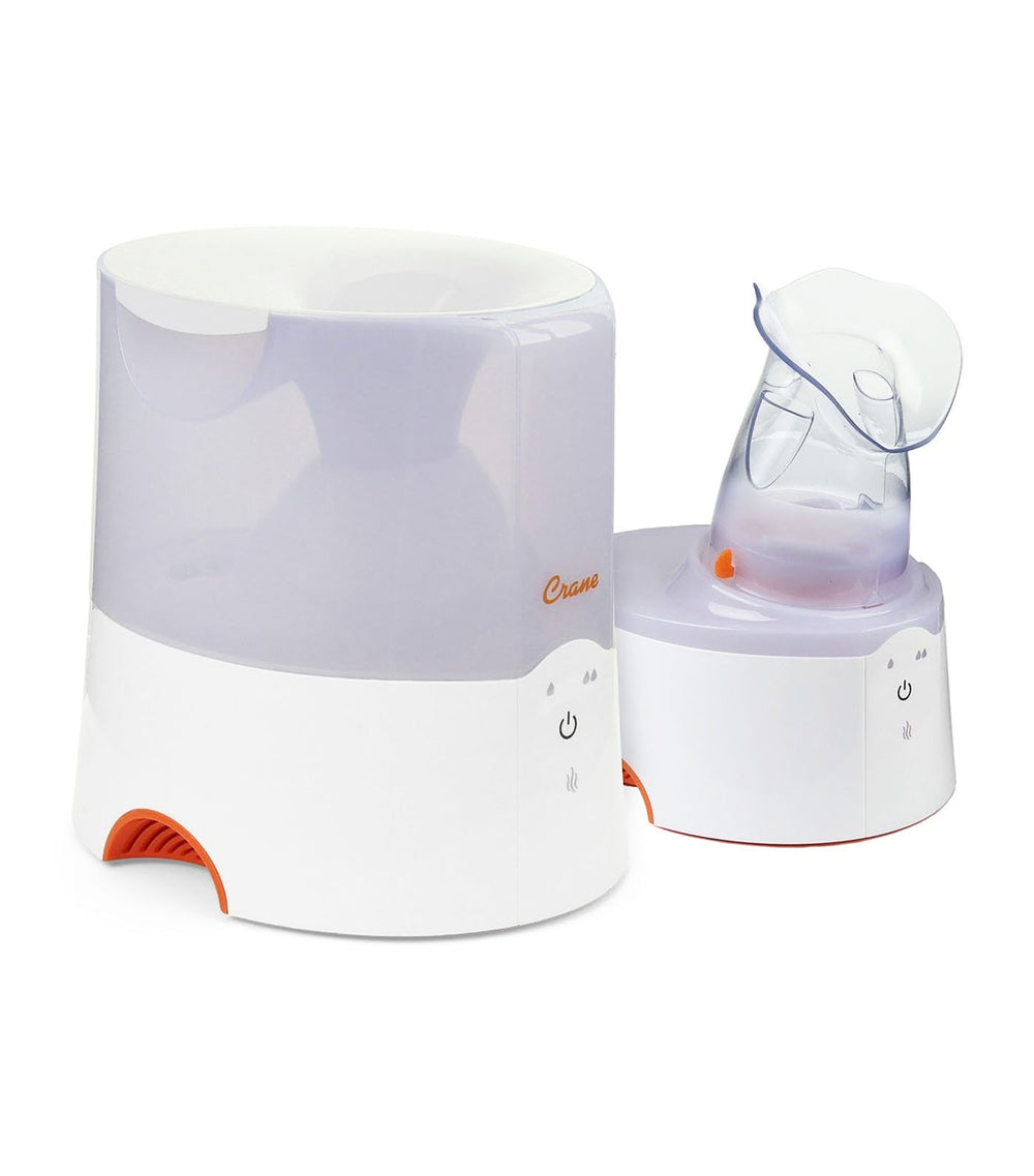 Crane 2in1 Warm Mist Humidifier and Personal Steam Inhaler White