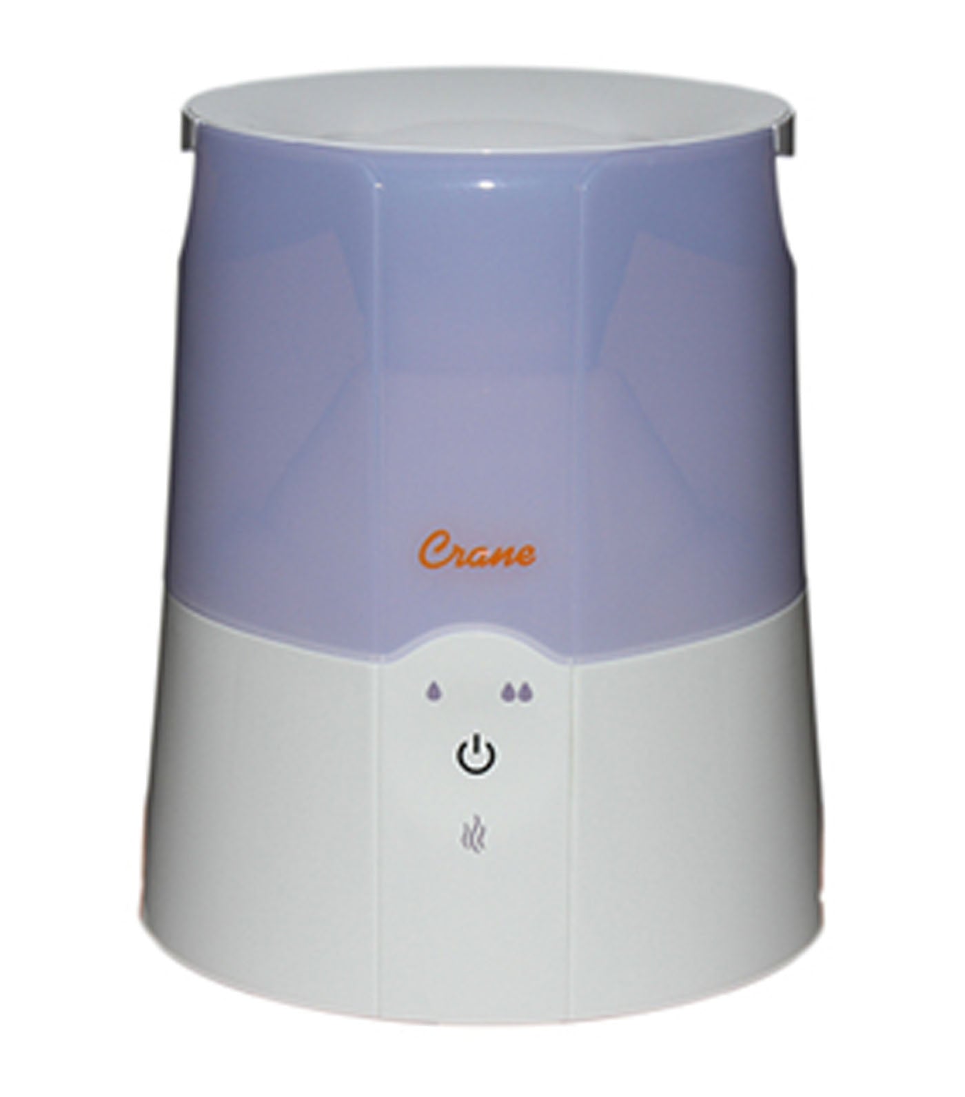 crane 2-in-1 warm mist humidifier and personal steam inhaler - white
