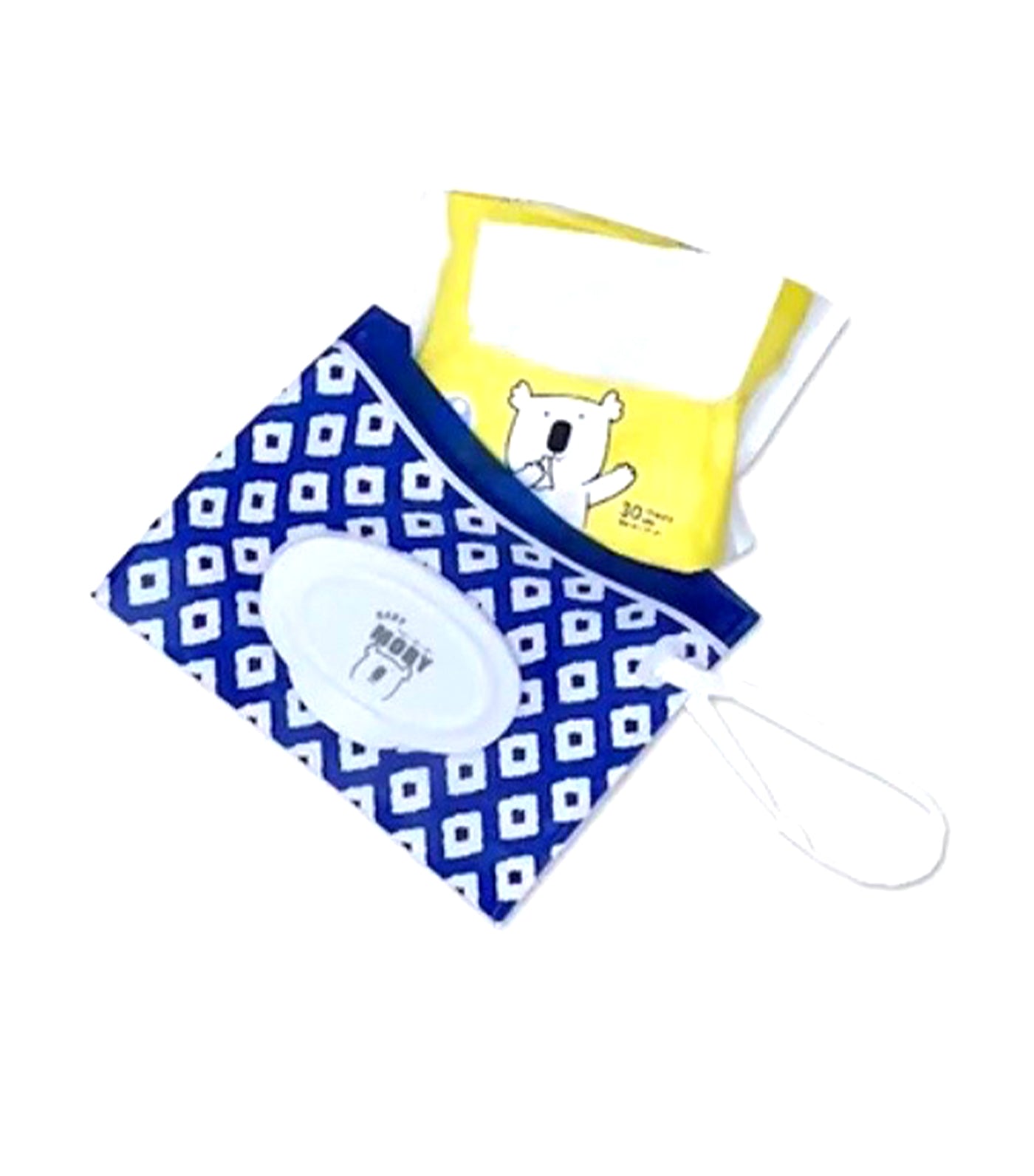 baby moby blue dry wipes pouch