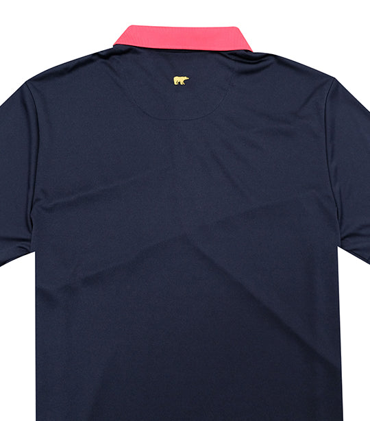 Pieced Color Block Polo Grenadine