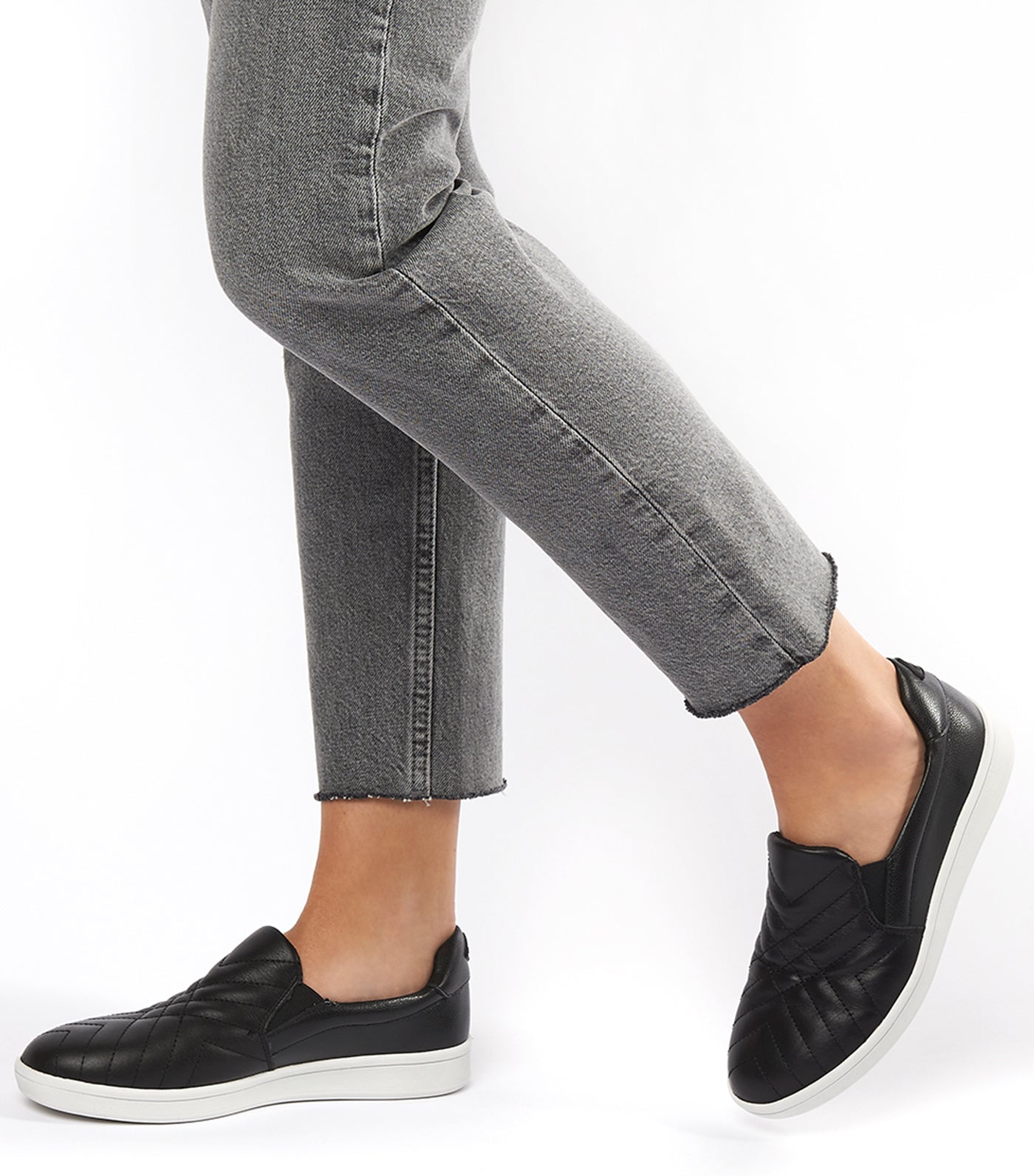 Effortless Quilted Slip On Black