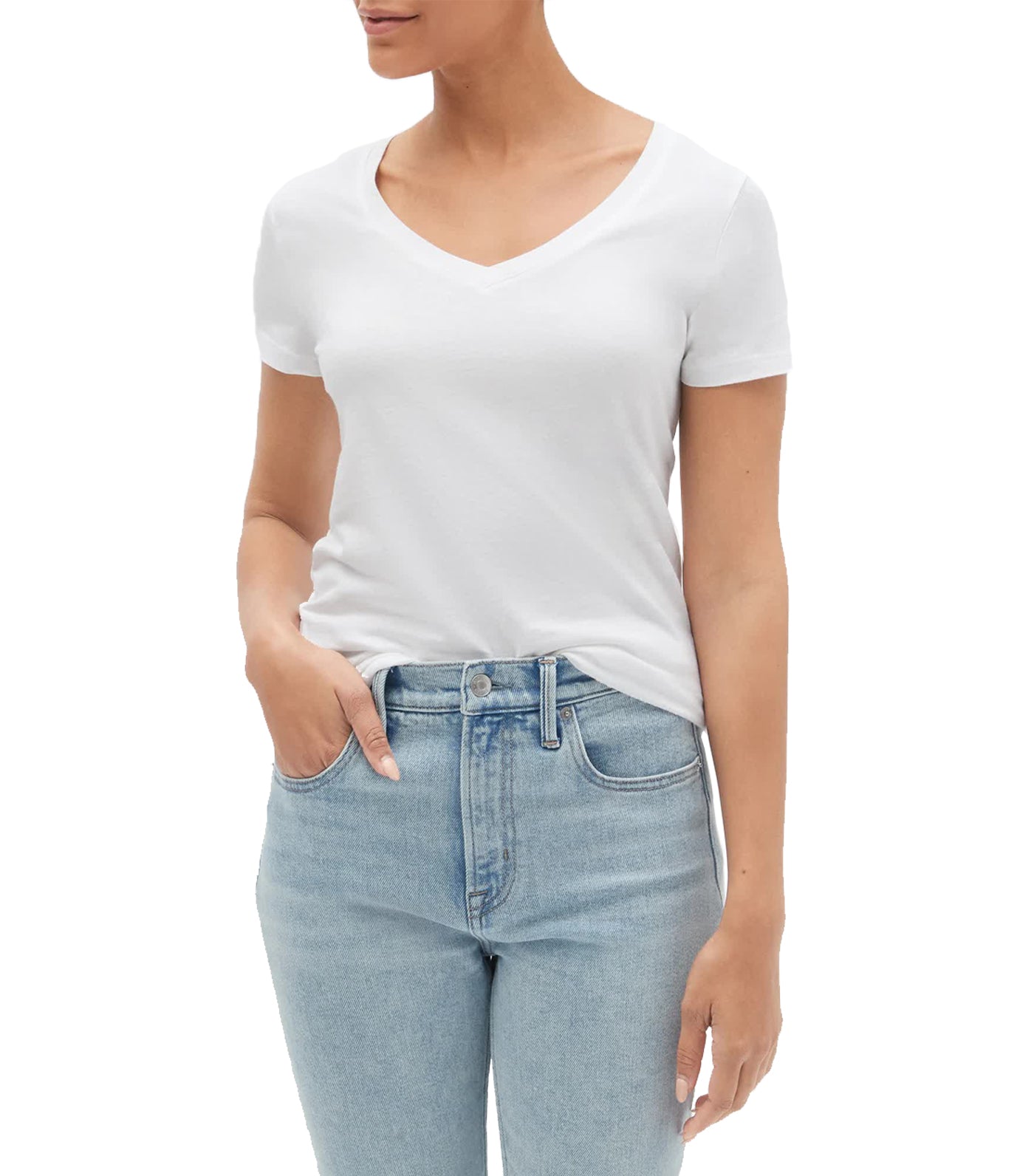 Favorite V-Neck T-Shirt White