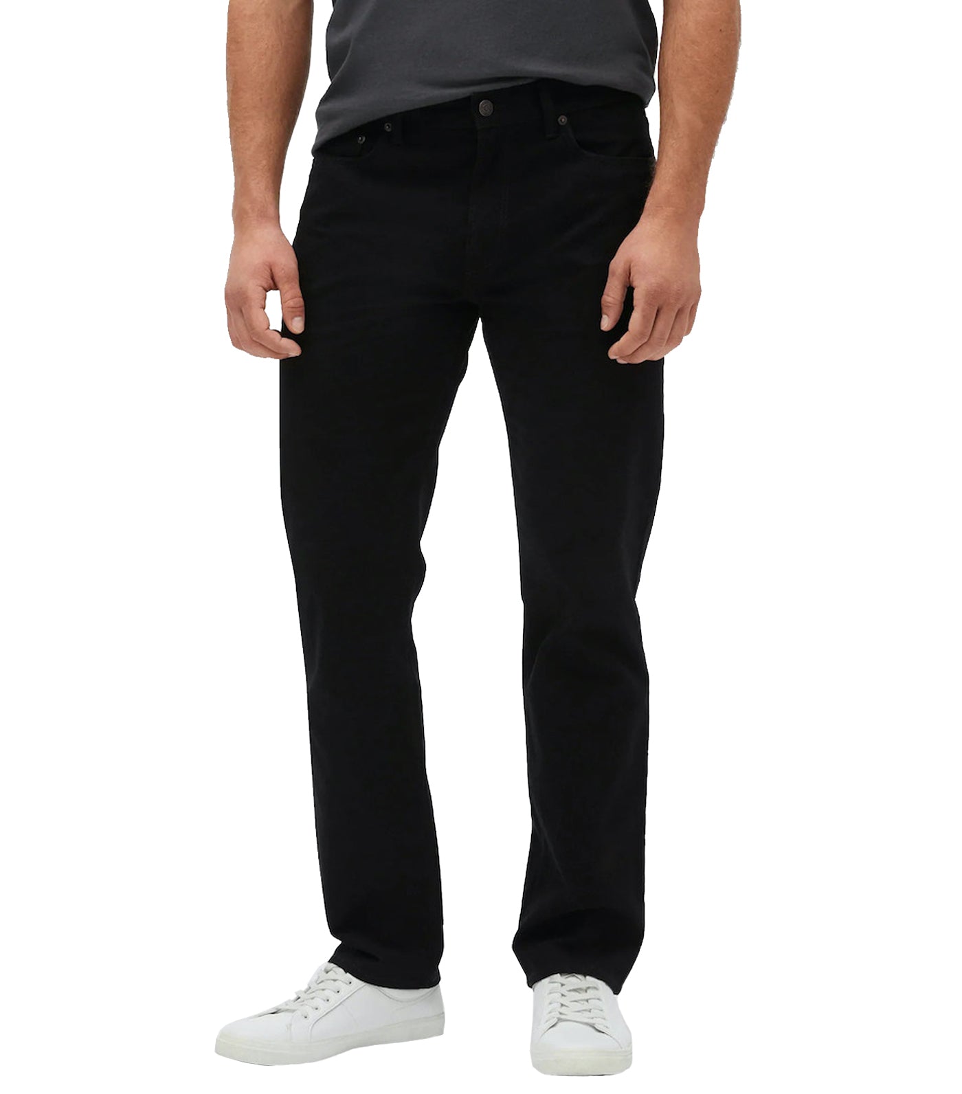 Straight Jeans with Washwell True Black