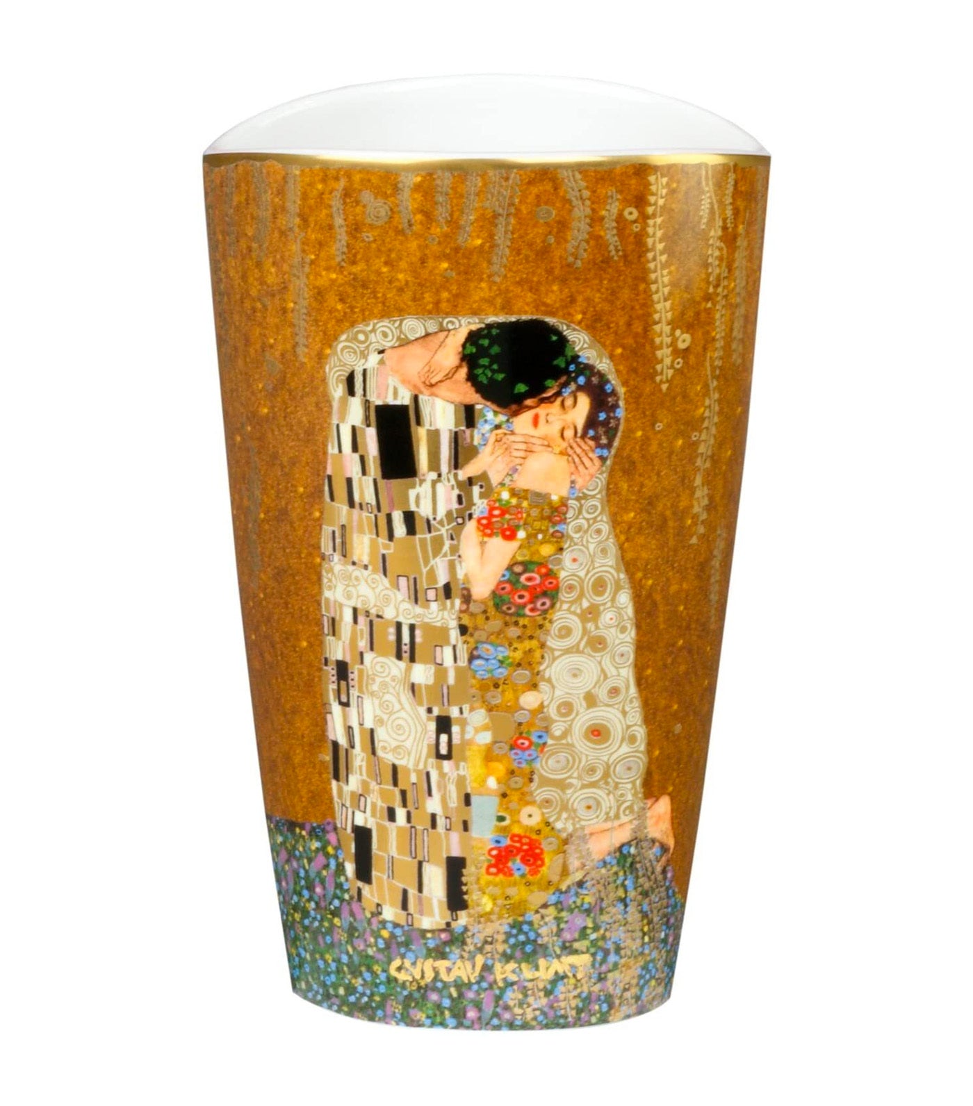 goebel the kiss - vase porcelain 19cm artis orbis gustav klimt