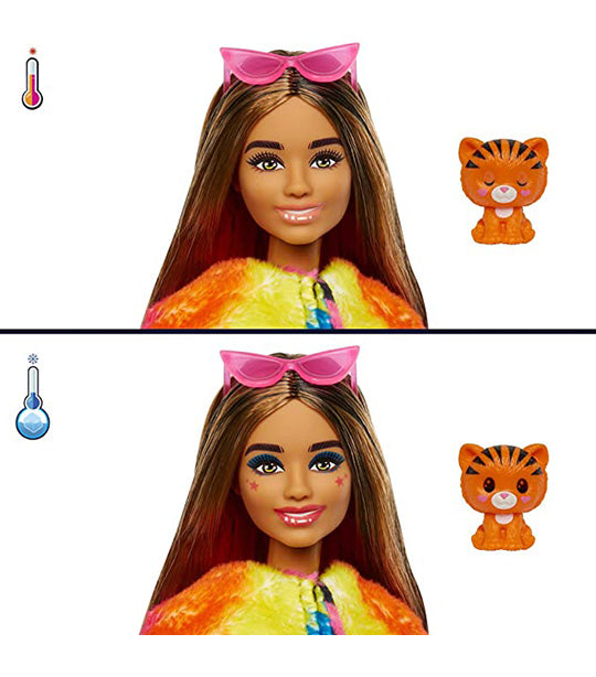Cutie Reveal Jungle Series - Barbie® Doll with Tiger Plush