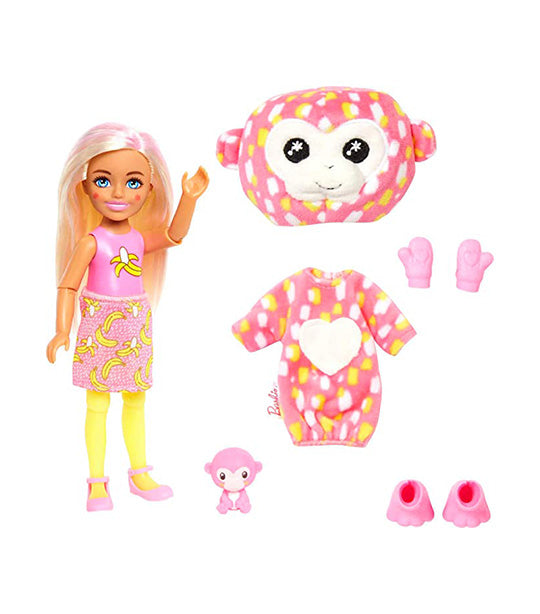 Cutie Reveal Jungle Series - Chelsea™ Doll with Monkey Plush