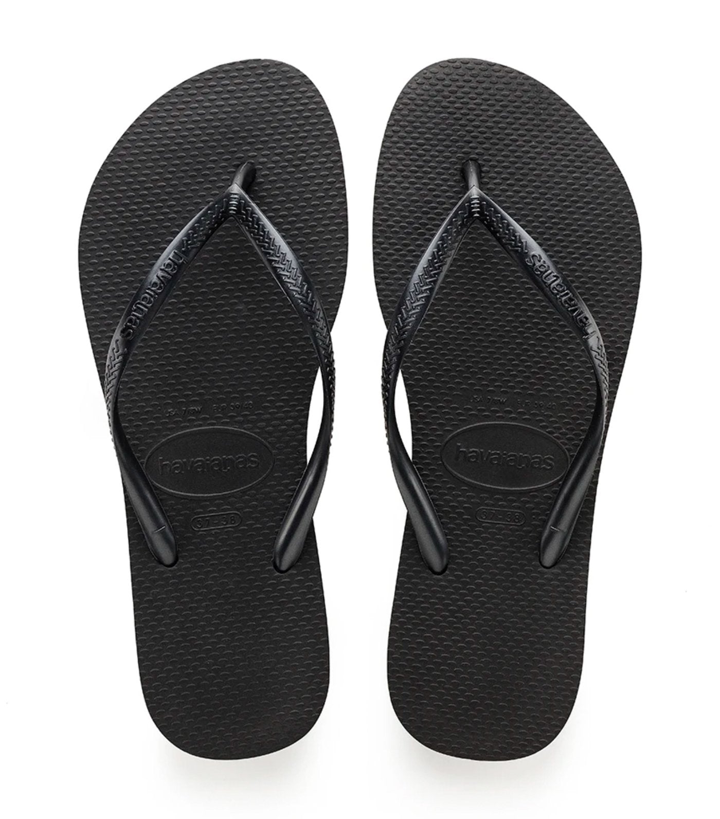 Havaianas womens black flip flops on sale