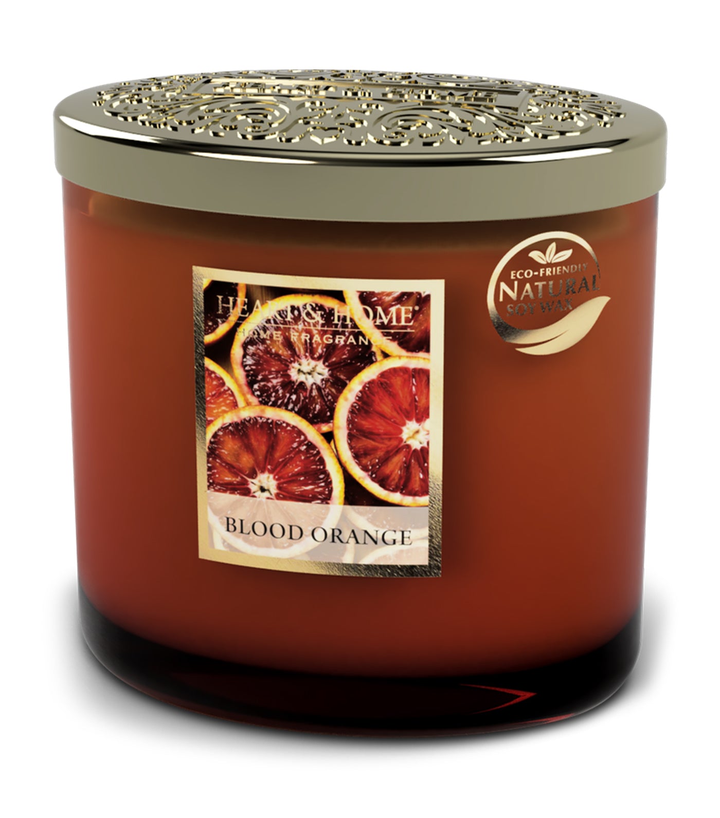 heart & home blood orange - twin wick soy candle