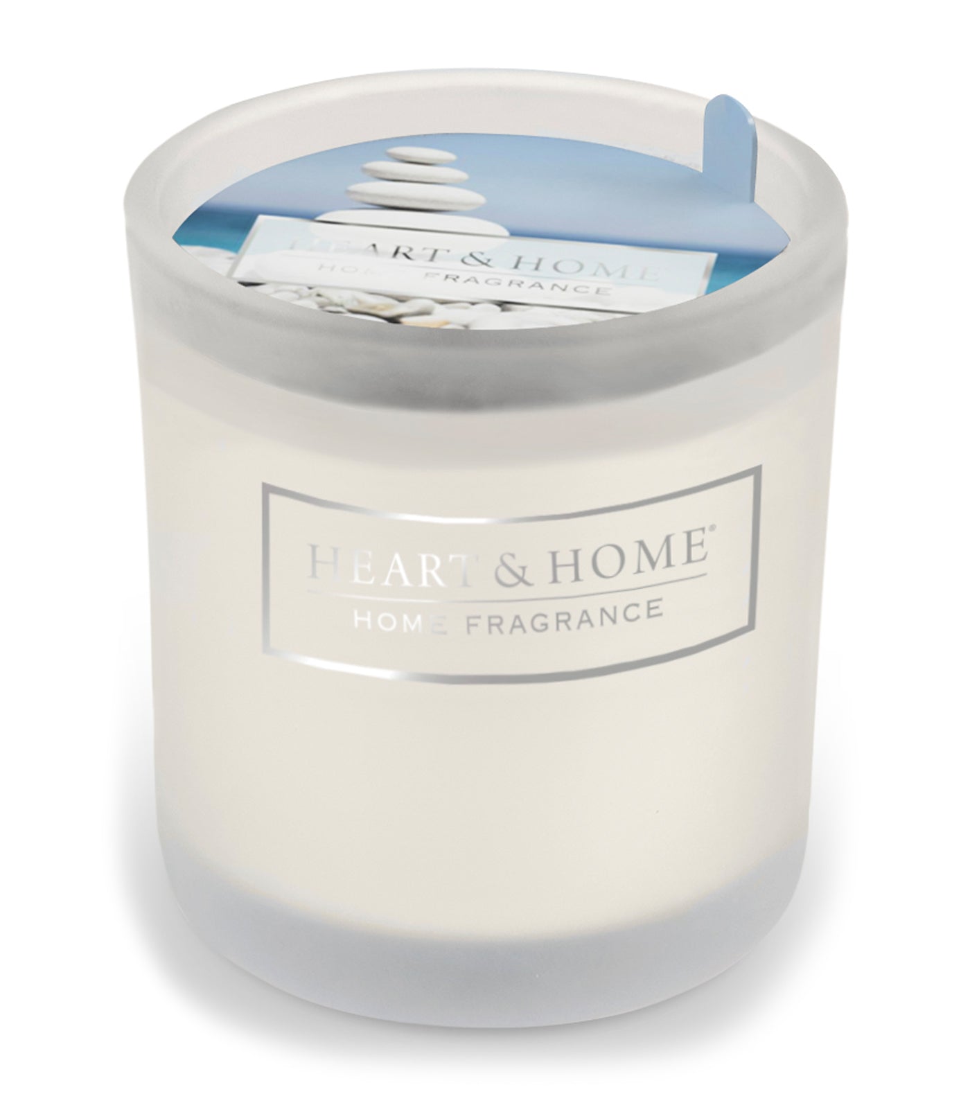 heart & home simply spa - glass votive soy candle