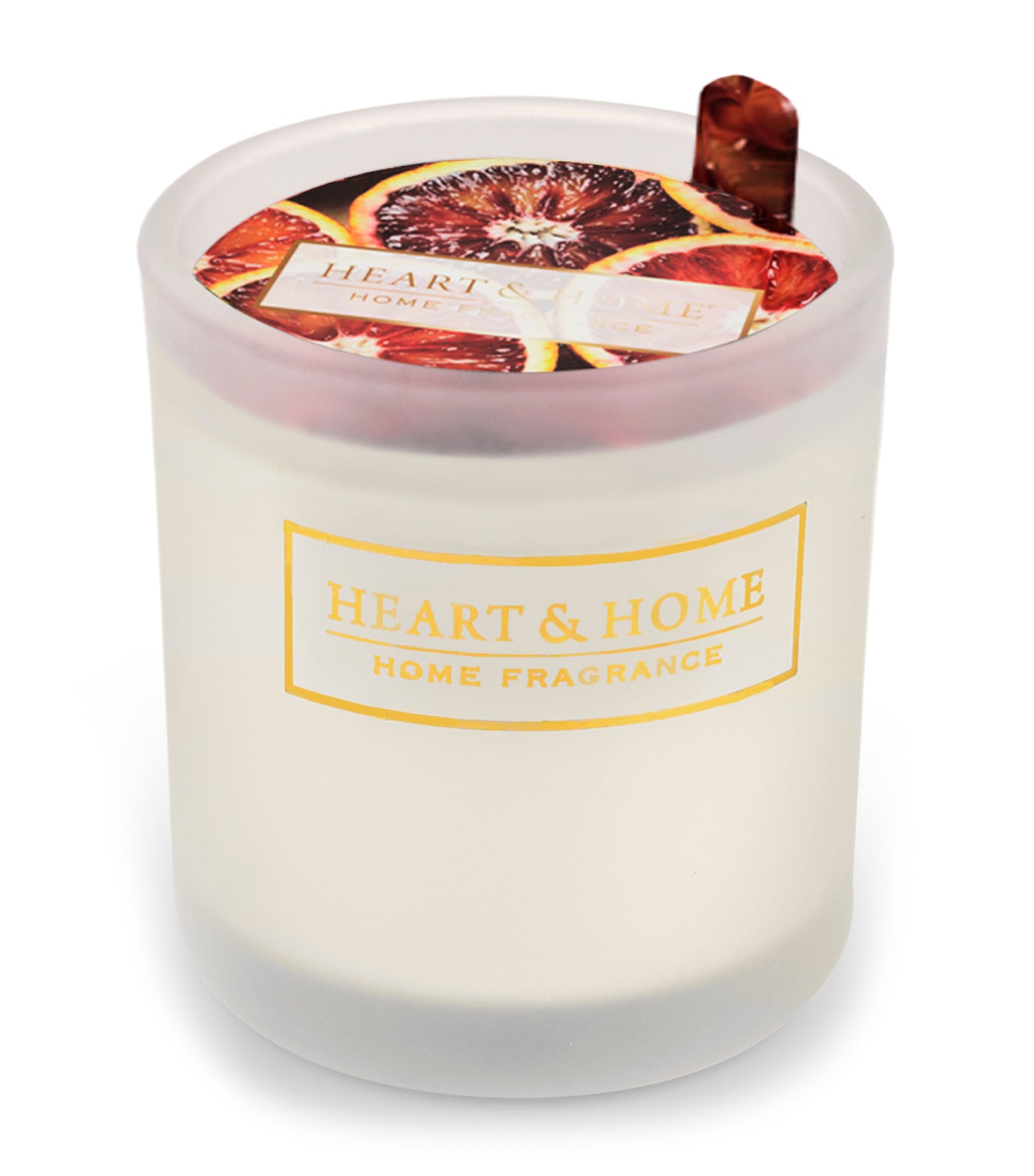 heart & home blood orange - glass votive soy candle